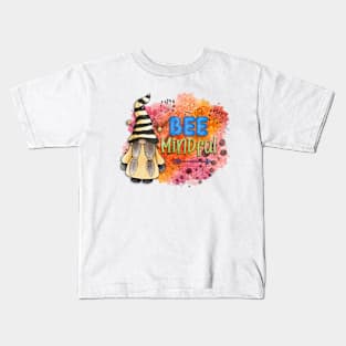 Bee mindful garden gnome watercolour design Kids T-Shirt